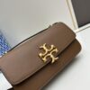 Original Quality [Full Genuine Leather Series, New Arrival with Attention to Details] [Wide Black Version] #TORYBURCH# Eleanor New Style Tofu Bag