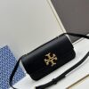 Authentic Quality [Full Genuine Leather Series, New Arrival with Attention to Detail] [Wide Black Version] #TORYBURCH# Eleanor New Tofu Bag