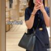 Original Quality [Full Genuine Leather Series, New Item with Attention to Detail] Tory Burch McGraw Hobo