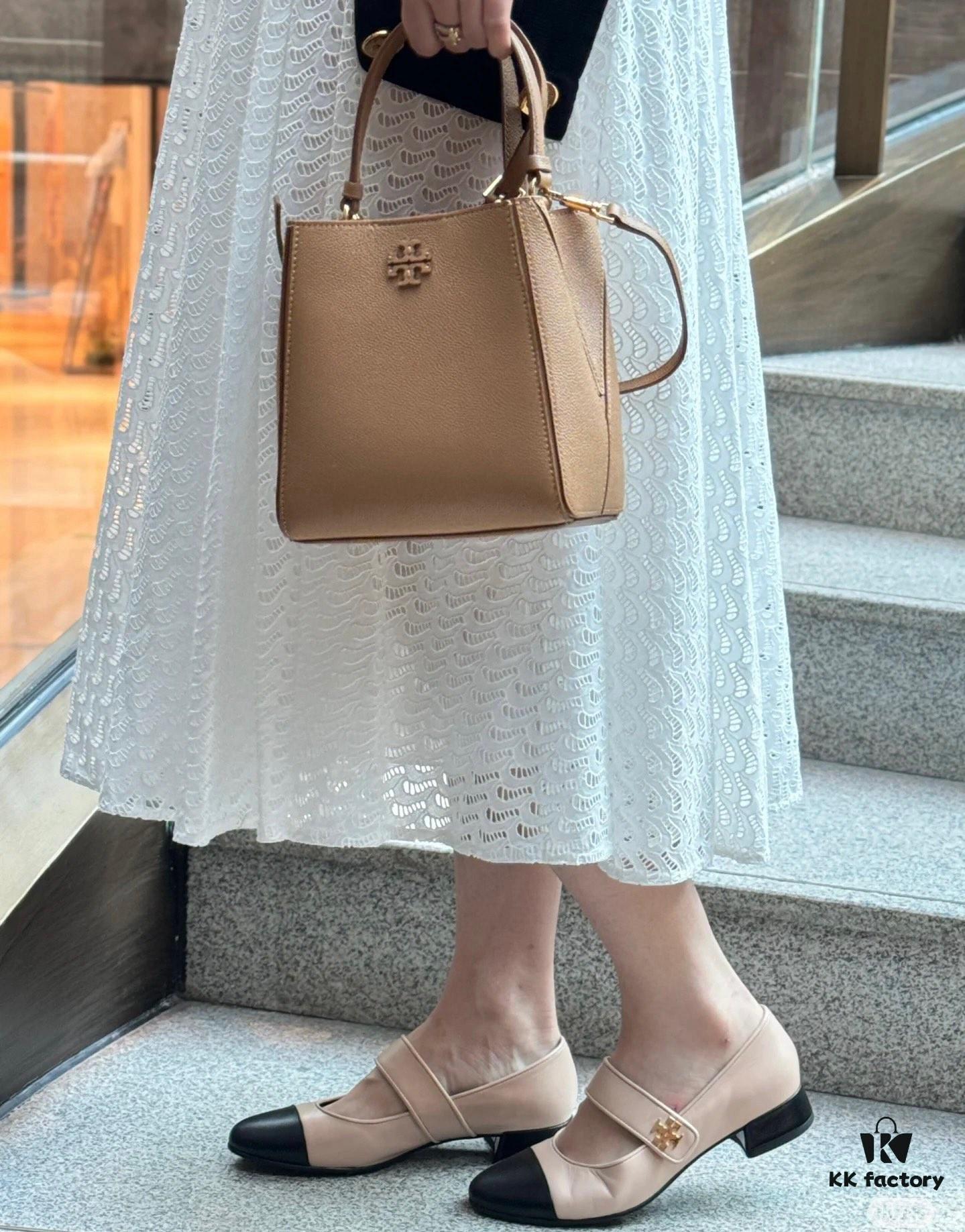 Original Quality [Full Genuine Leather Series, New Item with Attention to Detail] Tory Burch McGraw Hobo