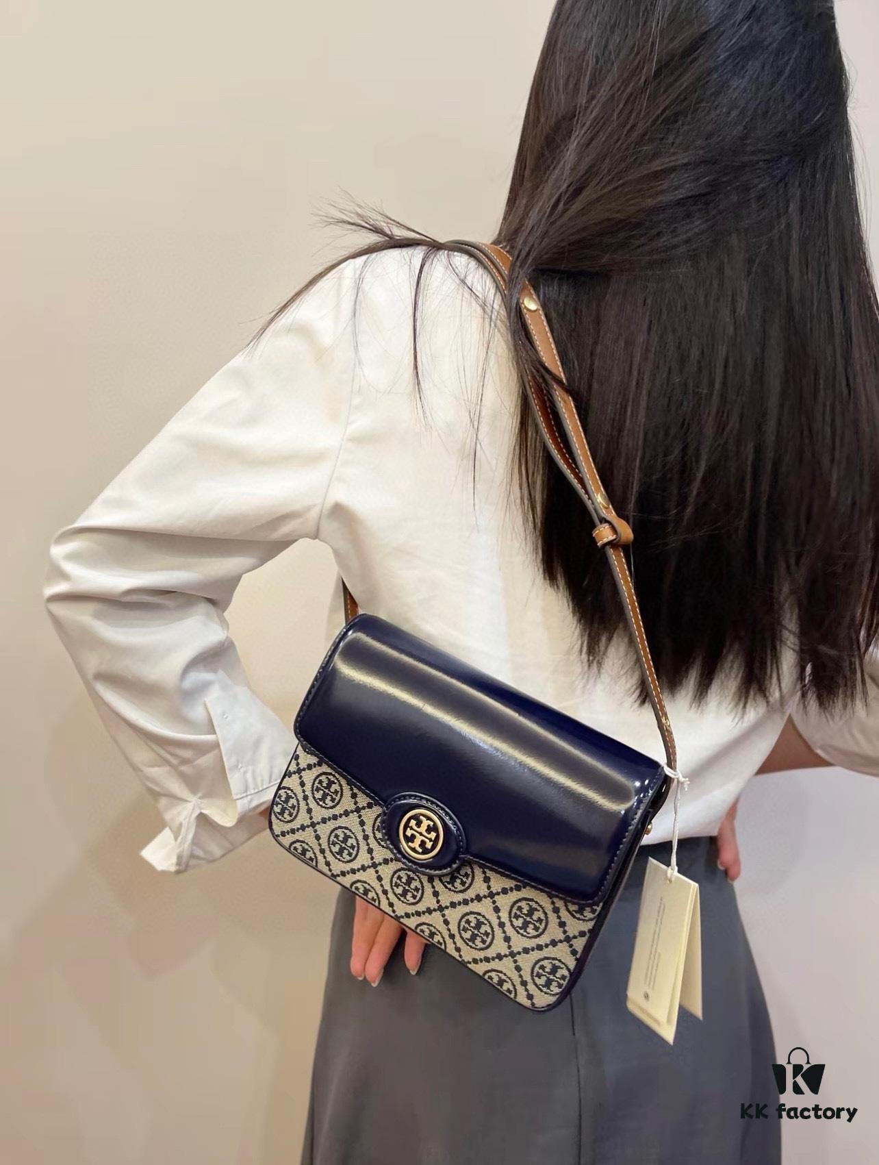 6930b11a6e68136f4d9ad72a New Arrival Tory Burch Robinson Series Dual-Use Shoulder Bag – Spazzolato Shiny Patent Leather Messenger Bag with Refined Edging