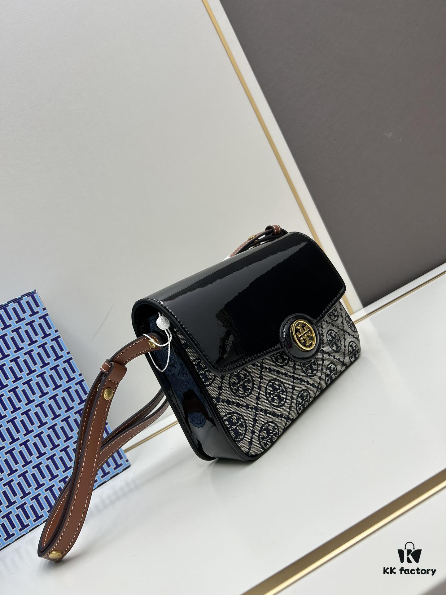 6930b1286e68136f4d9ad73c New Arrival Oil-Diffuser Bag Series – Tory Burch Robinson Satchel, Dual-Use Shoulder Bag in Spazzolato Shiny Patent Leather