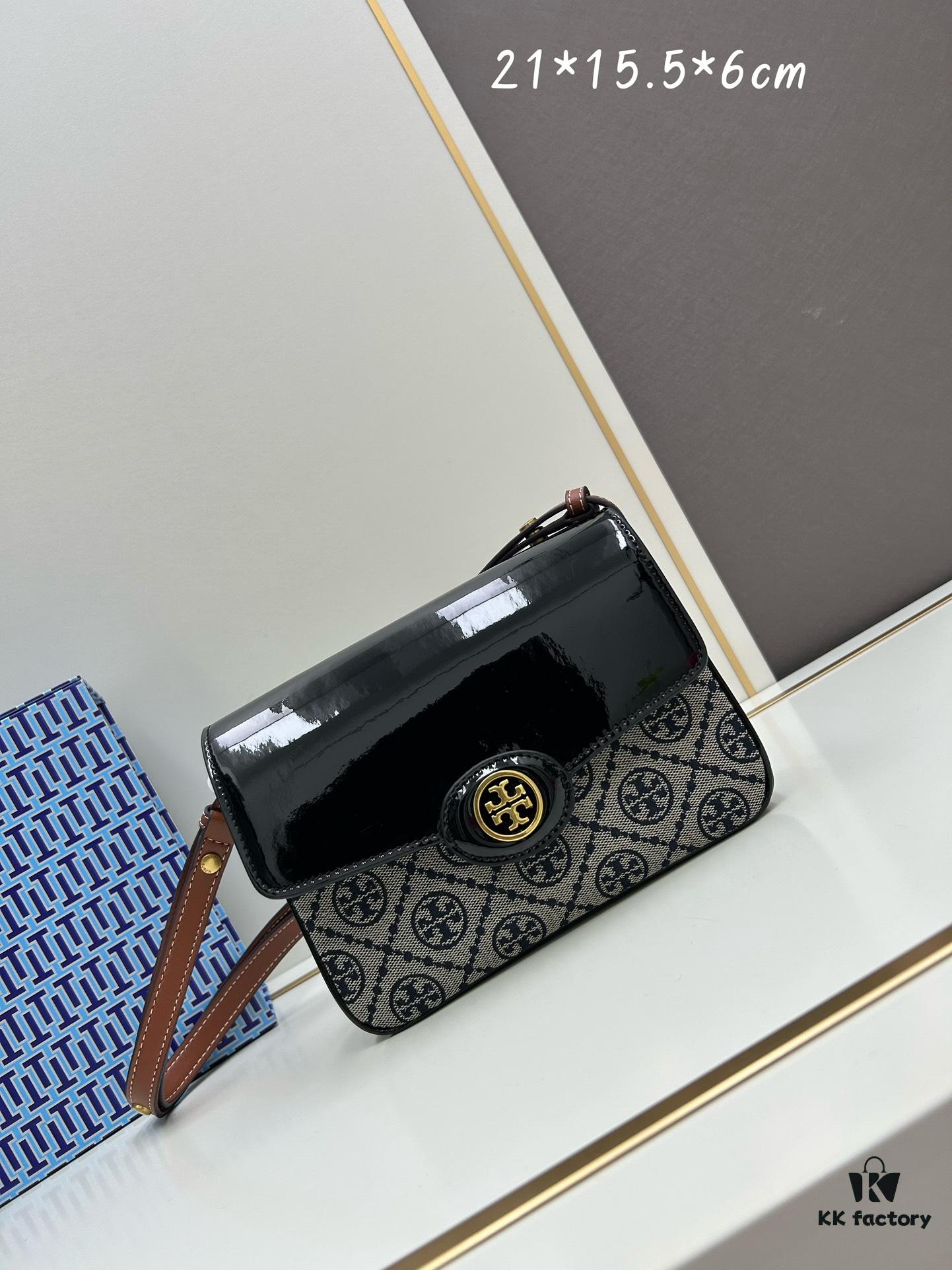 6930b1286e68136f4d9ad73d New Arrival Oil-Diffuser Bag Series – Tory Burch Robinson Satchel, Dual-Use Shoulder Bag in Spazzolato Shiny Patent Leather