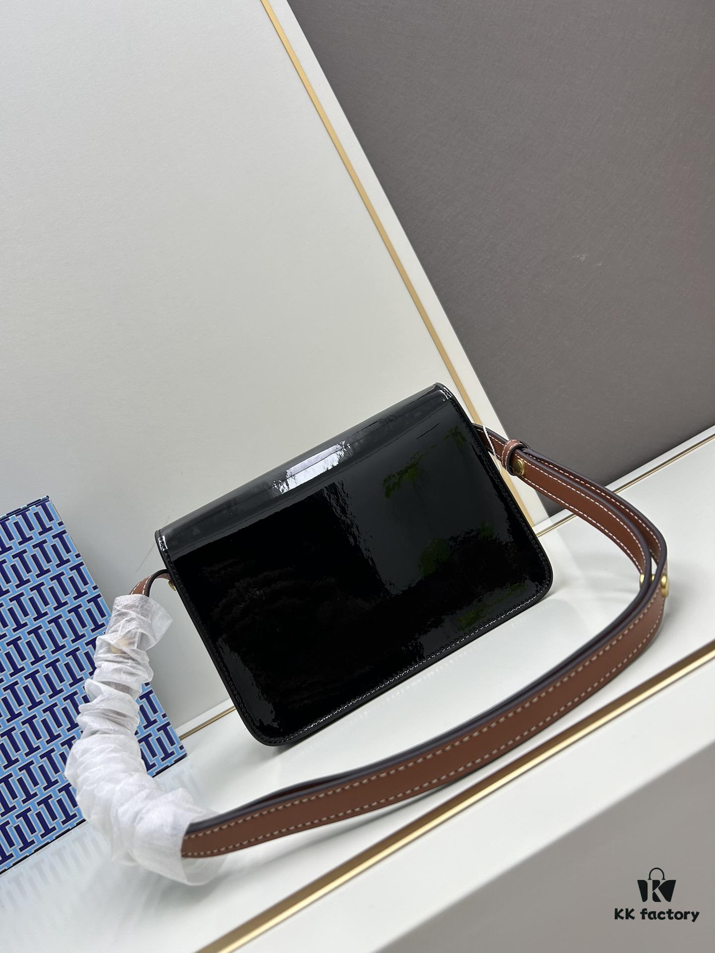 6930b1286e68136f4d9ad73e New Arrival Oil-Diffuser Bag Series – Tory Burch Robinson Satchel, Dual-Use Shoulder Bag in Spazzolato Shiny Patent Leather
