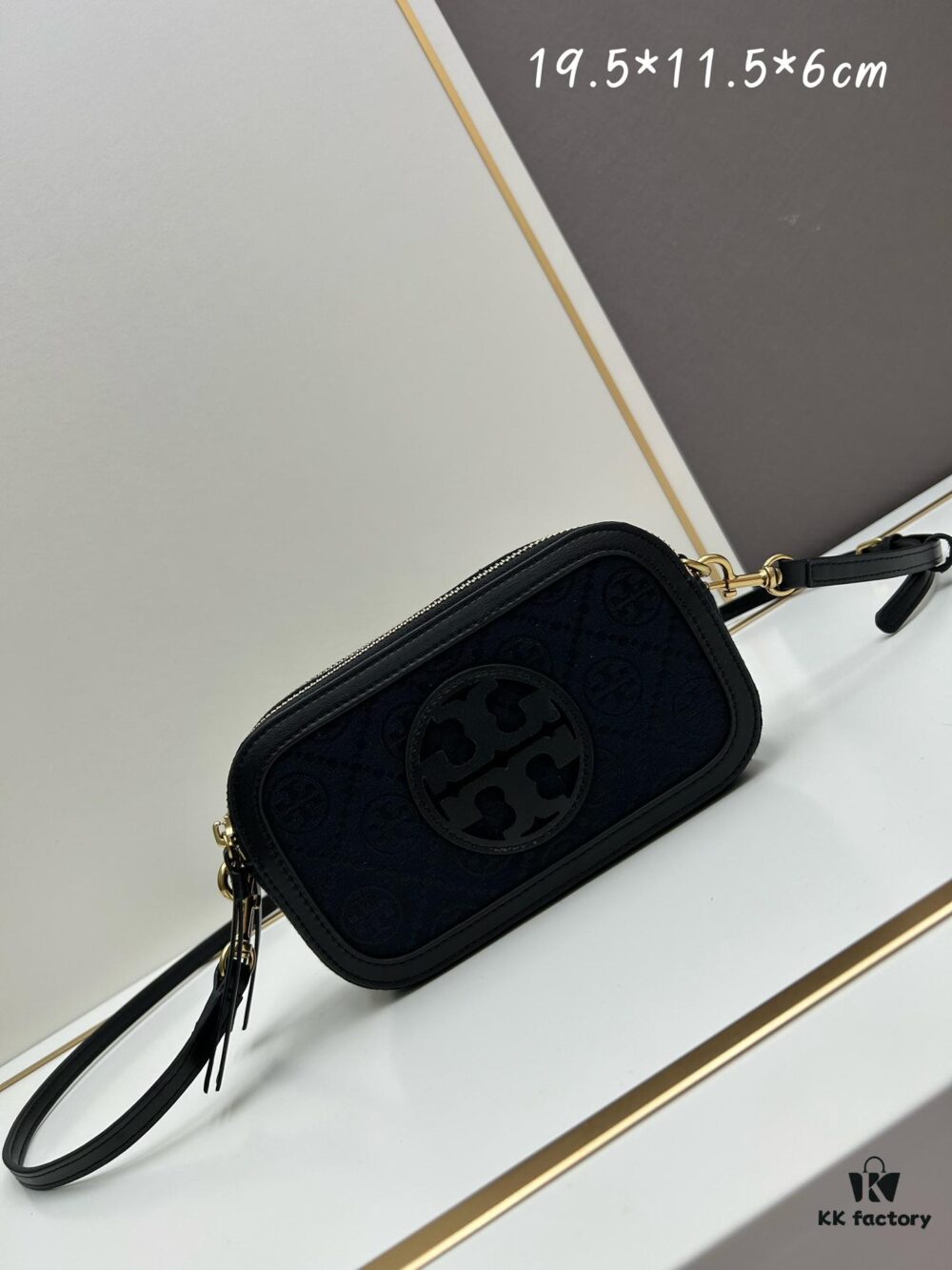 TORY BURCH Miller Signature Print 2024 New Year Mini Camera Bag with Dual Zippers, Including Tags, Stickers, Dust Bag and Brand Packaging Paper