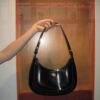 Original Quality [Full Leather Series, New Arrival with Attention to Details] TORY BURCH Robinson New Crescent Underarm Bag Made from Premium Leather