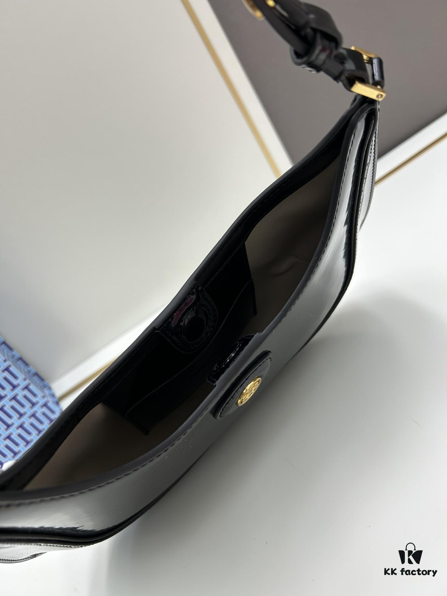 Original Quality [Full Genuine Leather Series, New Arrival with Attention to Details] TORY BURCH ROBINSON New Crescent Shoulder Bag