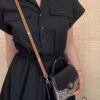 6930b1966e68136f4d9ad7f4 New TORY BURCH Robinson Series Patent Leather Motorcycle Bag – Classic Foldover Handbag with Multiple Carrying Options