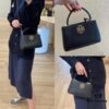 6930b1b26e68136f4d9ad81f Tory Burch Britten Series Mini Tote Bag New Arrival Pebbled Leather Ladies' Shoulder Bag