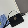 6930b1b76e68136f4d9ad828 Tory Burch Britten Series Mini Tote Bag New Arrival Pebbled Leather Crossbody Handbag