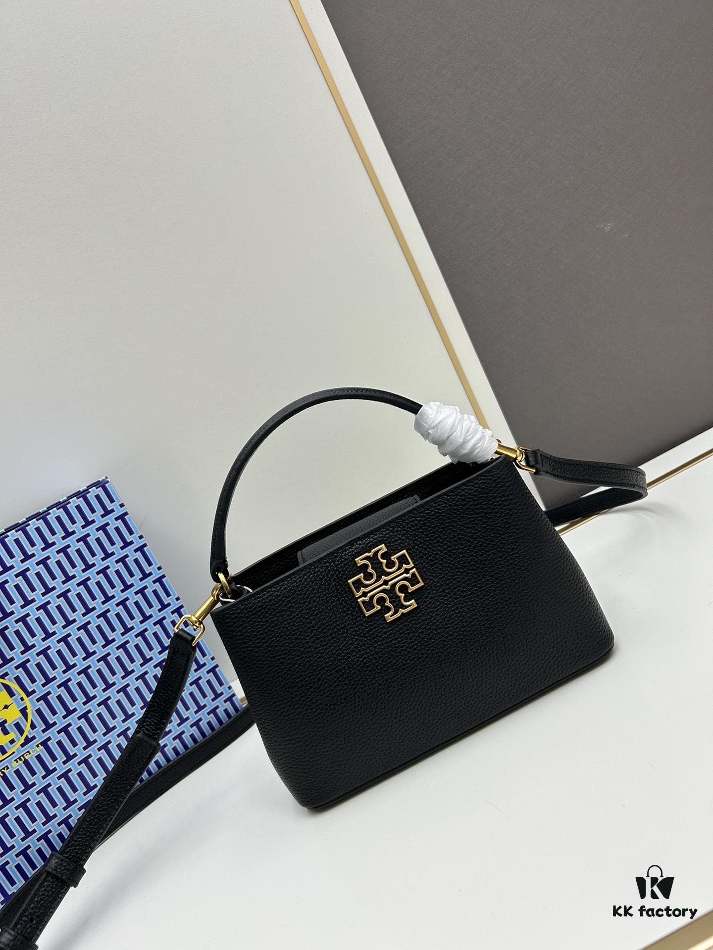 6930b1b96e68136f4d9ad82a Tory Burch Britten Series Mini Tote Bag New Arrival Pebbled Leather Diana Bag