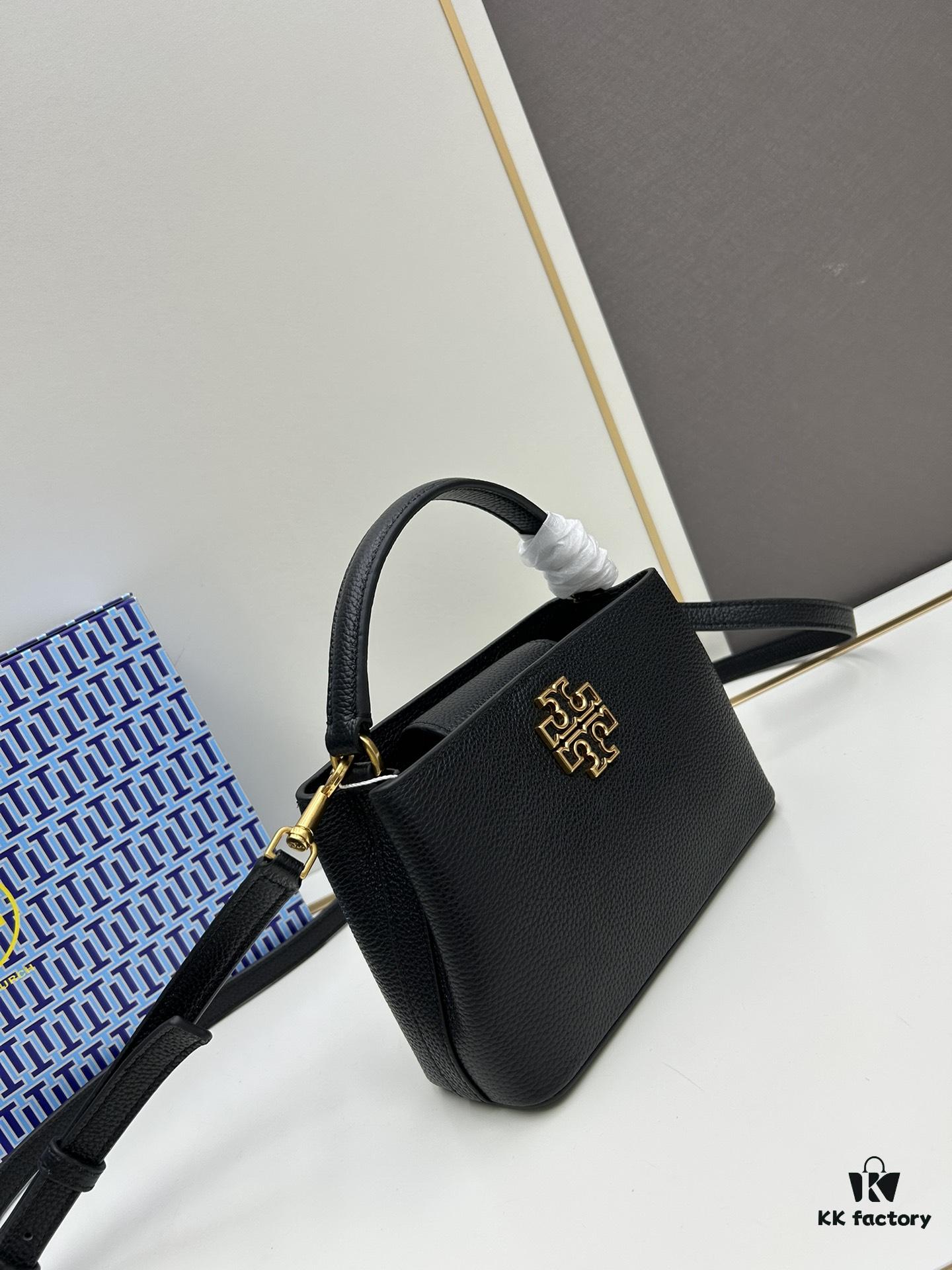 6930b1ba6e68136f4d9ad82c Tory Burch Britten Series Mini Tote Bag New Arrival Pebbled Leather Diana Bag