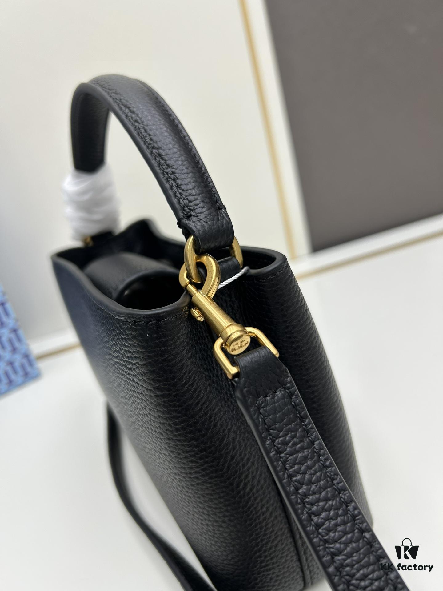 6930b1bc6e68136f4d9ad830 Tory Burch Britten Series Mini Tote Bag New Arrival Pebbled Leather Diana Bag