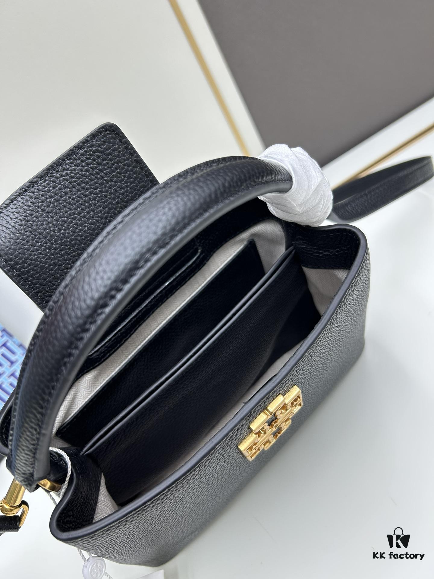 6930b1be6e68136f4d9ad831 Tory Burch Britten Series Mini Tote Bag New Arrival Pebbled Leather Diana Bag