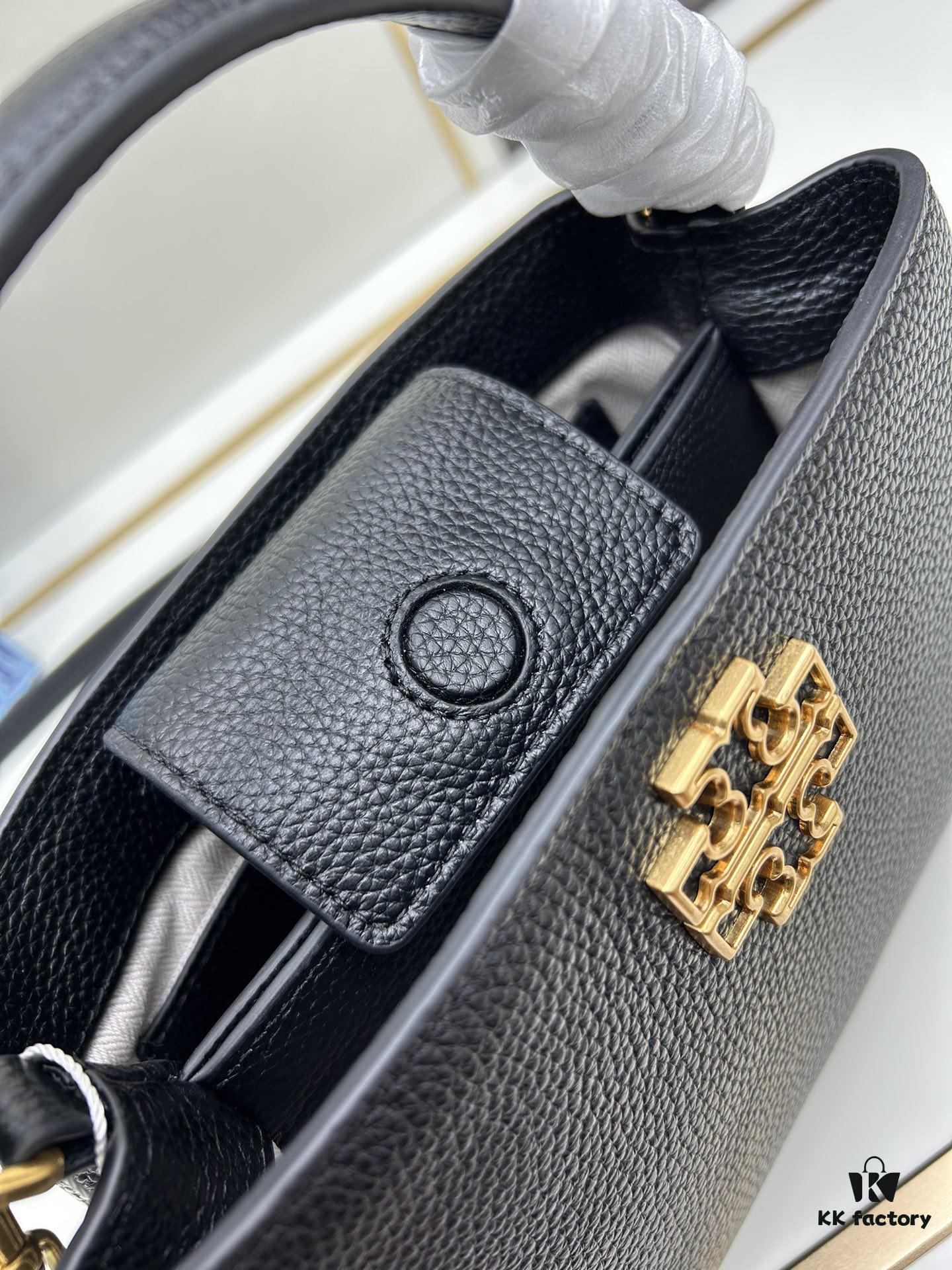 6930b1be6e68136f4d9ad833 Tory Burch Britten Series Mini Tote Bag New Arrival Pebbled Leather Diana Bag