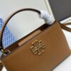 6930b1c06e68136f4d9ad836 Tory Burch Britten Series Mini Tote Bag New Arrival Pebbled Calfskin Luxury Shoulder Bag