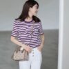 Small [New Arrival Attention to Detail] TORY BURCH T Monogram Mini Jacquard Barrel Bag