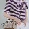 Small [New Arrival Attention to Detail] TORY BURCH T Monogram Mini Jacquard Barrel Bag