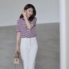 Small [New Arrival Attention to Detail] TORY BURCH T Monogram Mini Jacquard Barrel Bag