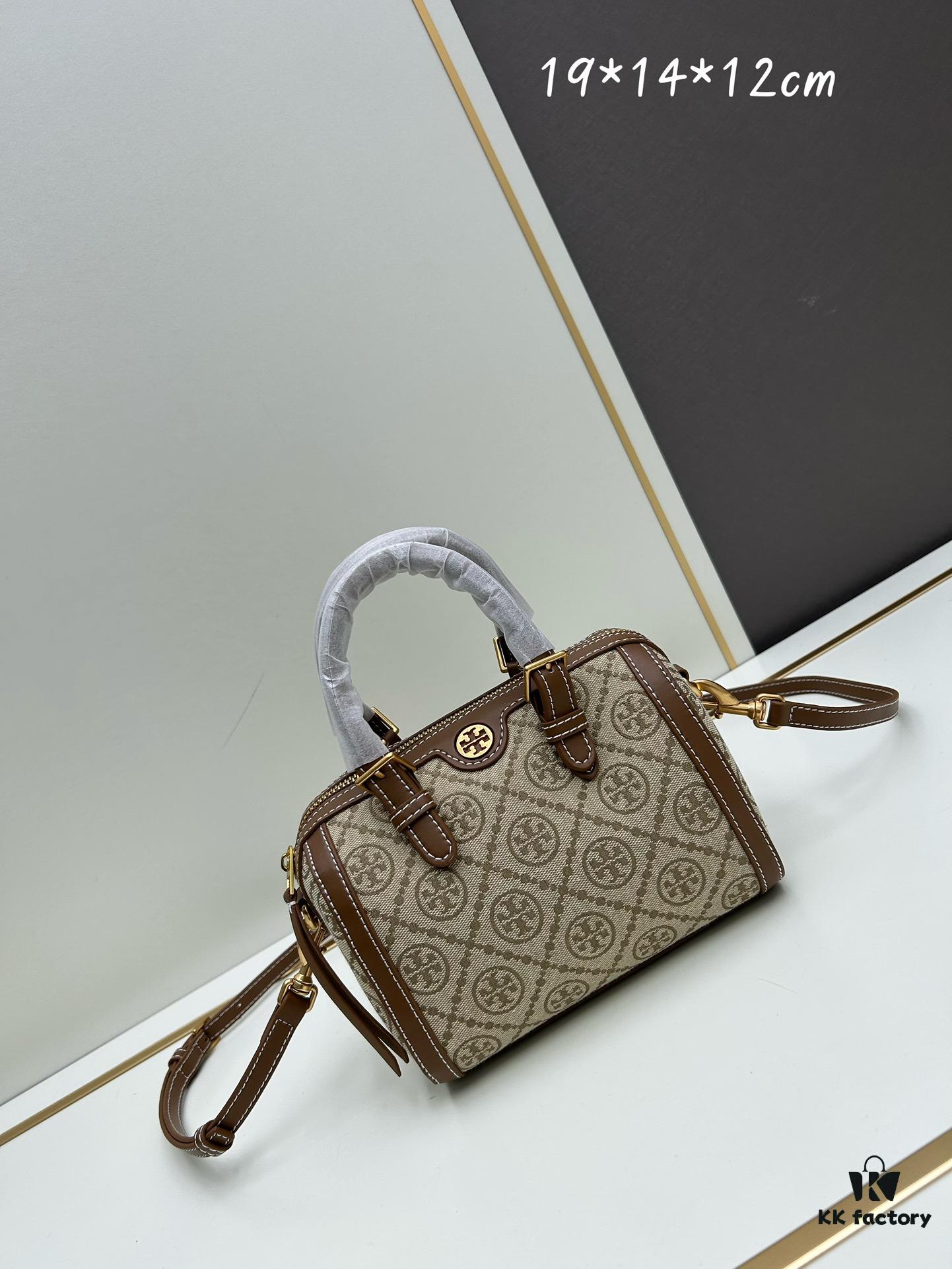 Small [New Arrival Attention to Detail] TORY BURCH T Monogram Mini Jacquard Barrel Bag
