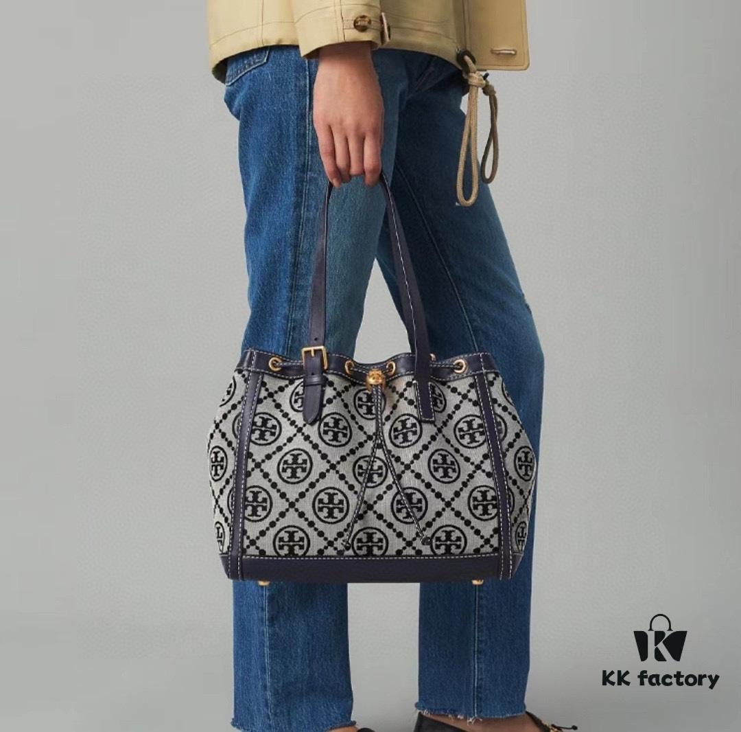 6930b1dd6e68136f4d9ad865 New Arrival Attention to Detail: Tory Burch T-Monogram Tote Bag