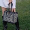 6930b1dd6e68136f4d9ad868 New Arrival Attention to Detail: Tory Burch T-Monogram Tote Bag