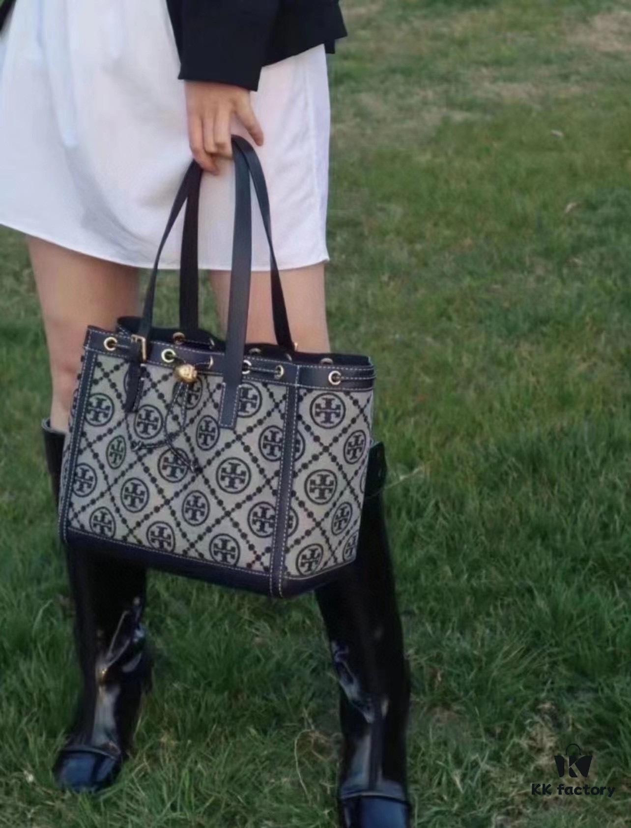 6930b1dd6e68136f4d9ad868 New Arrival Attention to Detail: Tory Burch T-Monogram Tote Bag