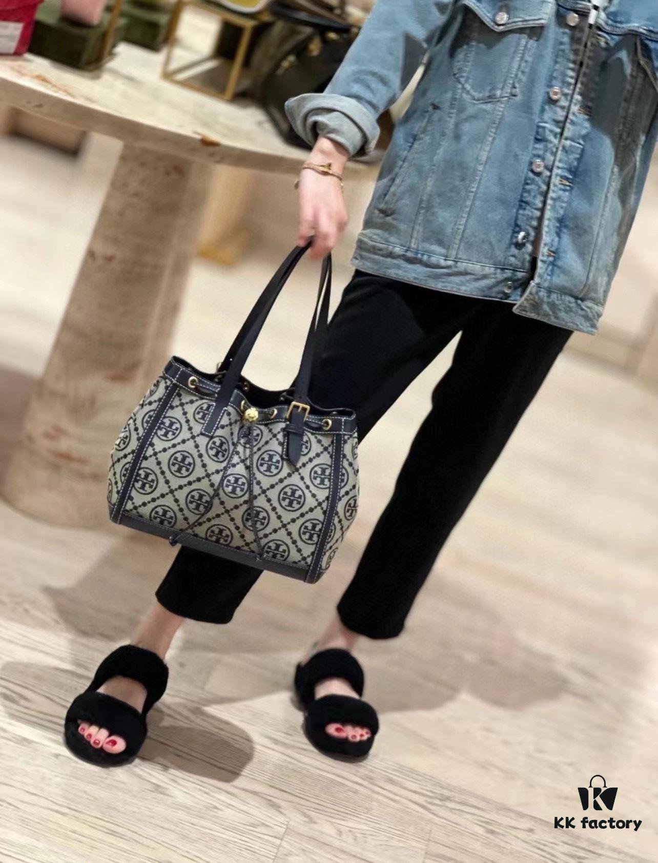 6930b1dd6e68136f4d9ad86a New Arrival Attention to Detail: Tory Burch T-Monogram Tote Bag