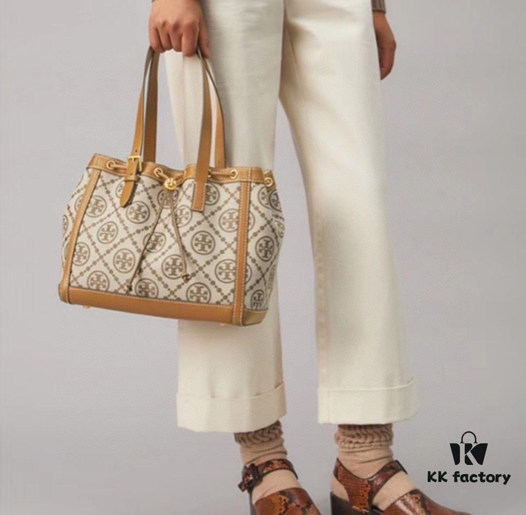 6930b1de6e68136f4d9ad86d New Arrival Attention to Detail: Tory Burch T-Monogram Tote Bag