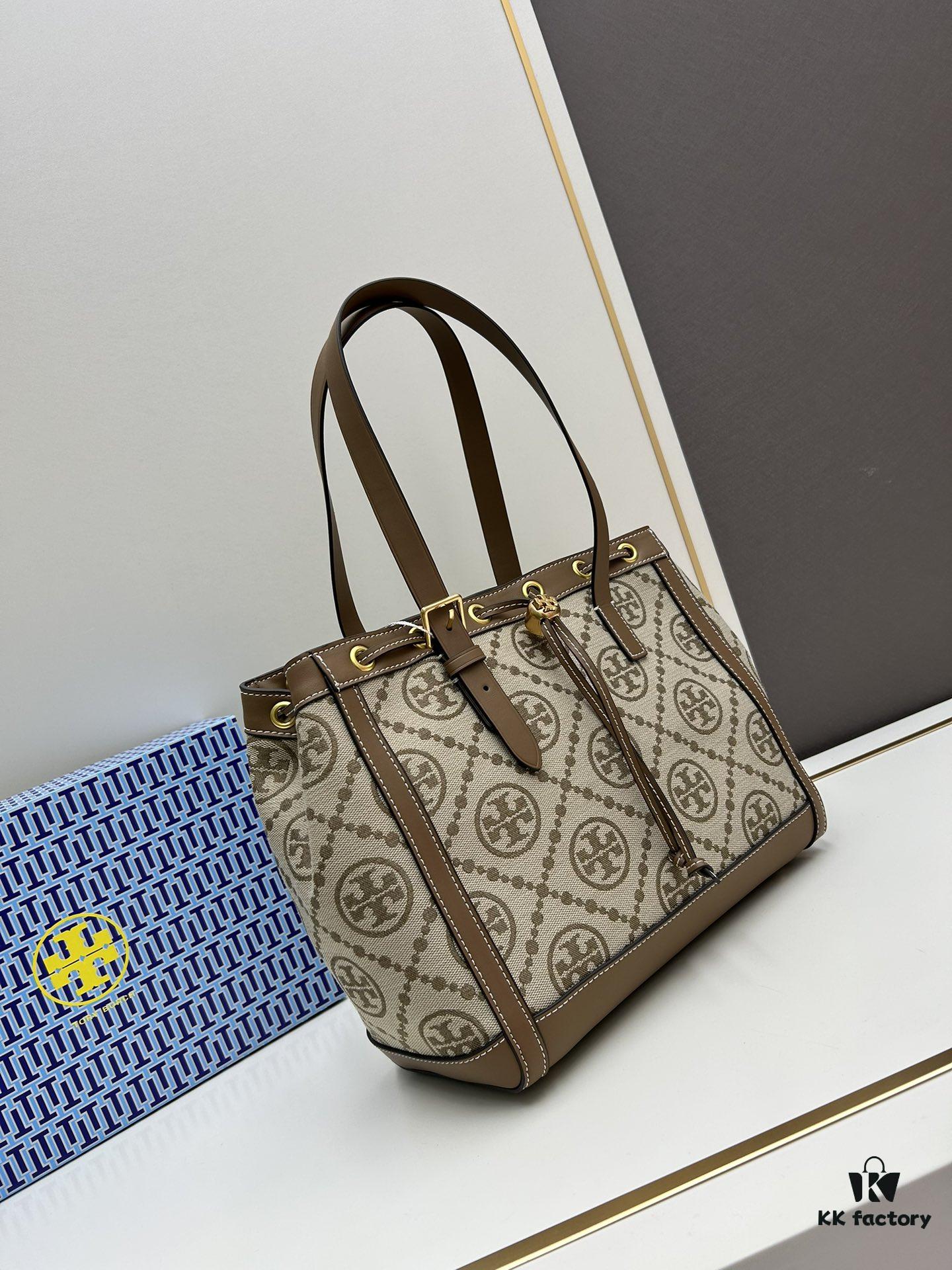 6930b1ea6e68136f4d9ad87a New Arrival Attention to Detail: Tory Burch T-Monogram Tote Bag