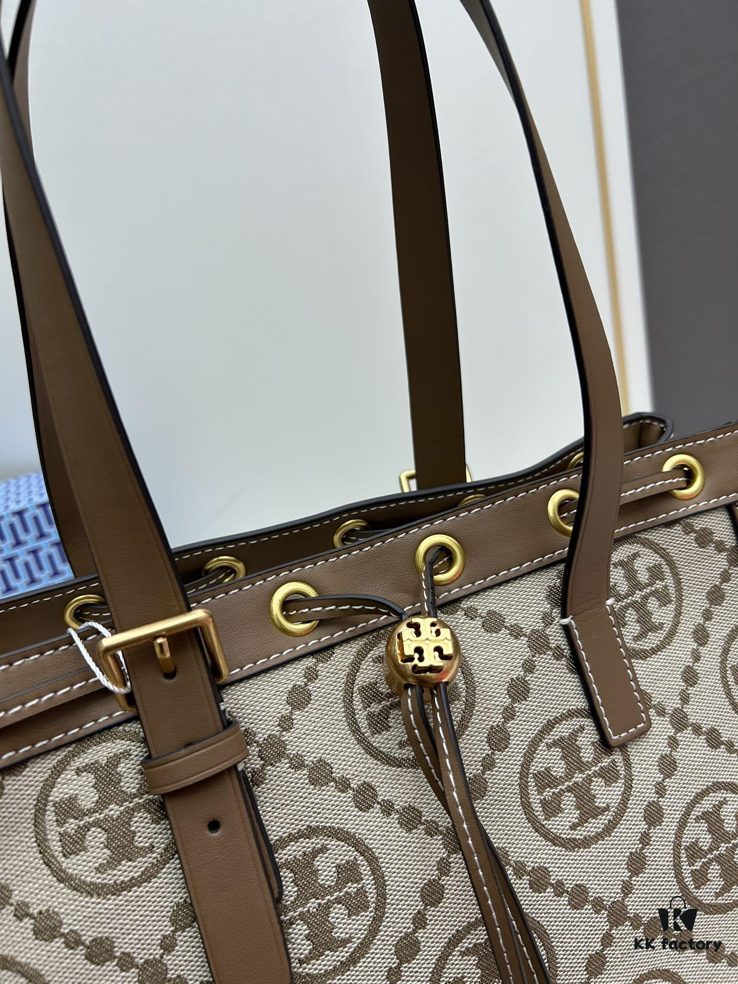 6930b1eb6e68136f4d9ad87f New Arrival Attention to Detail: Tory Burch T-Monogram Tote Bag