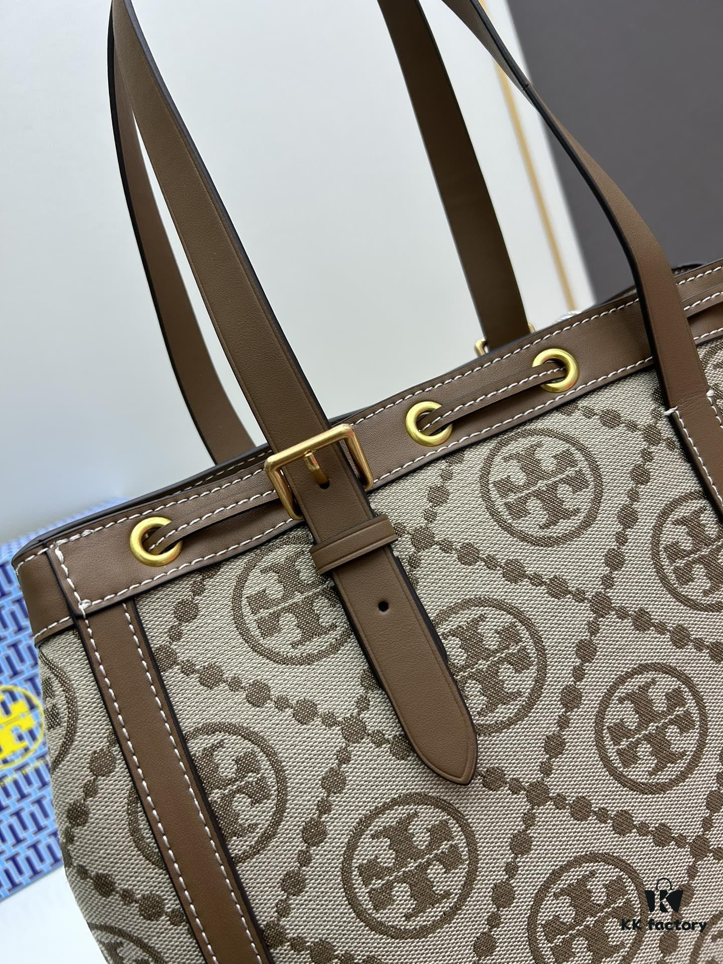 6930b1eb6e68136f4d9ad881 New Arrival Attention to Detail: Tory Burch T-Monogram Tote Bag