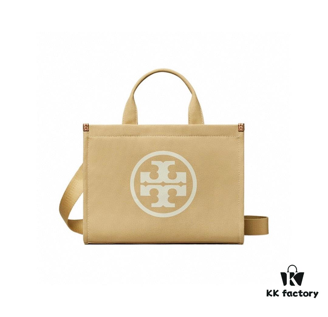 6930b1ee6e68136f4d9ad883 TORY BURCH Ella Canvas Collection - New Arrival with Attention to Detail, Printed Logo Zip Closure Tote Bag