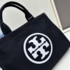 6930b1f56e68136f4d9ad890 TORY BURCH Ella Printed Logo Zip Closure Canvas Tote Bag for Women – Lightweight Cotton Canvas, Stylish and Versatile