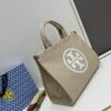 6930b1f76e68136f4d9ad894 TORY BURCH Ella Canvas Tote Bag with Printed Logo, Zip Closure, Women's Shoulder Handbag from the Canvas Collection