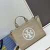 6930b1f86e68136f4d9ad896 TORY BURCH Ella Canvas Tote Bag with Printed Logo, Zip Closure, Women's Shoulder Handbag from the Canvas Collection
