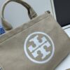 6930b1fa6e68136f4d9ad897 TORY BURCH Ella Canvas Tote Bag with Printed Logo, Zip Closure, Women's Shoulder Handbag from the Canvas Collection