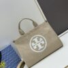 6930b1fe6e68136f4d9ad8a0 TORY BURCH Ella Canvas Tote Bag with Printed Logo, Zip Closure, Women's Shoulder Handbag from the Canvas Collection
