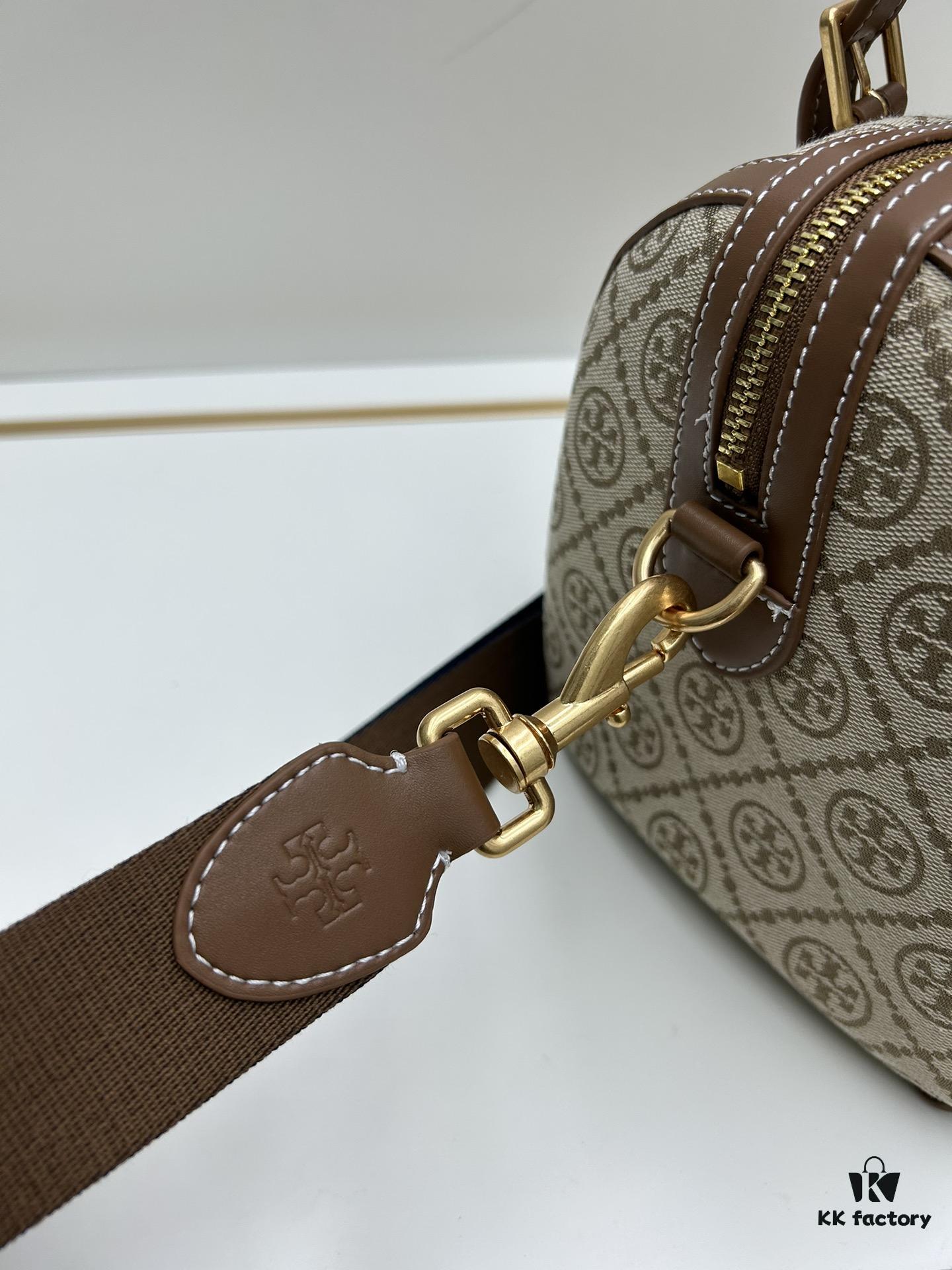 Large Size [New Arrival Attention to Detail] TORY BURCH T Monogram Mini Jacquard Barrel Bag