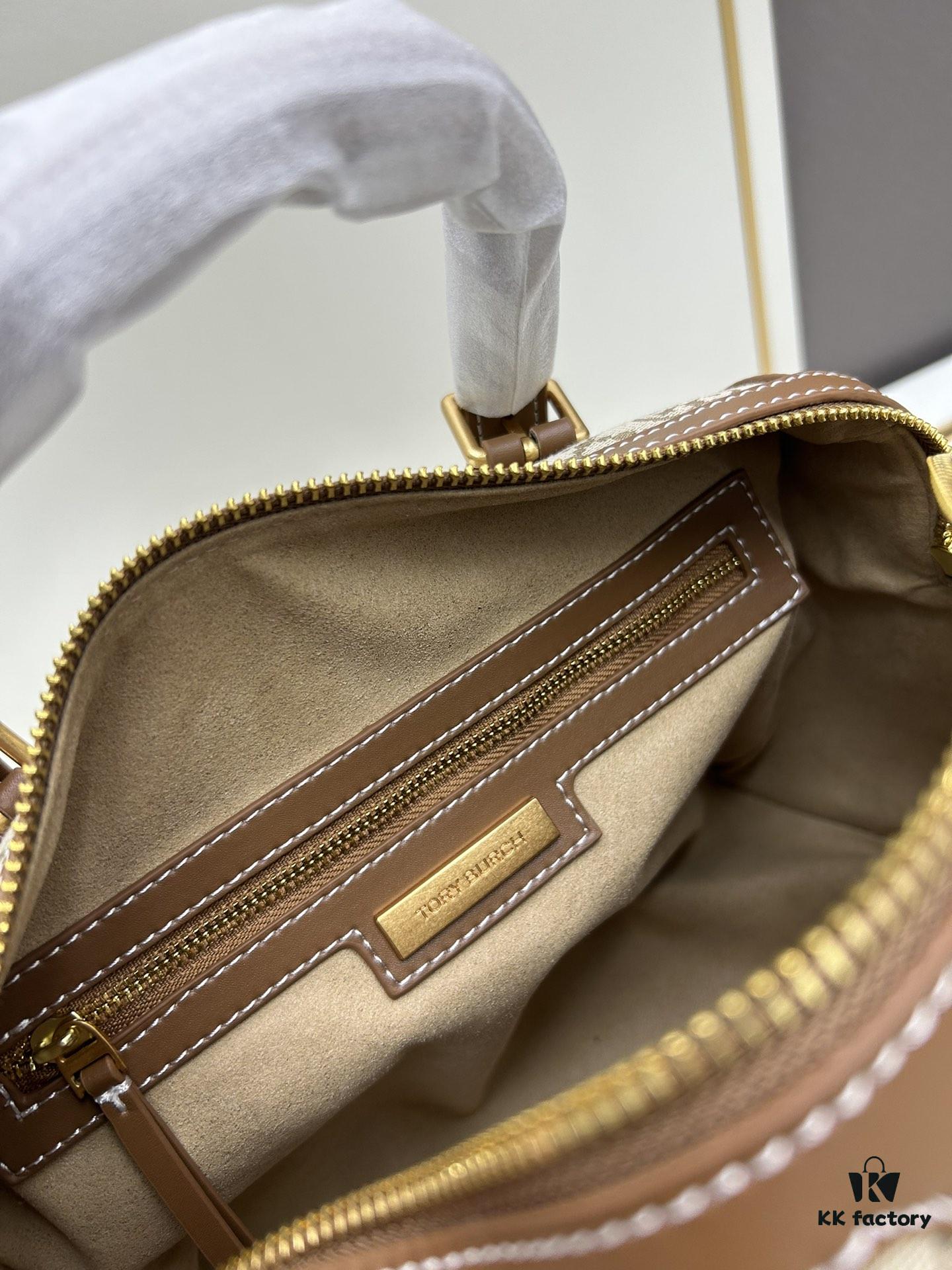 Large Size [New Arrival Attention to Detail] TORY BURCH T Monogram Mini Jacquard Barrel Bag