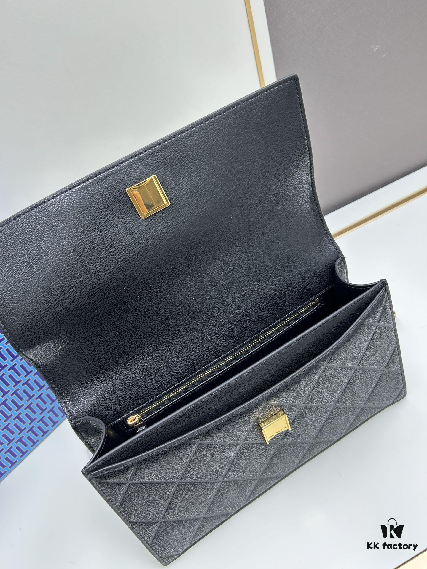 6930b2216e68136f4d9ad8d8 Large Size Authentic Quality New TORY BURCH Miller Peony Bag Made of Full Grain Calfskin Leather with Signature Gold-Tone Double-T Logo