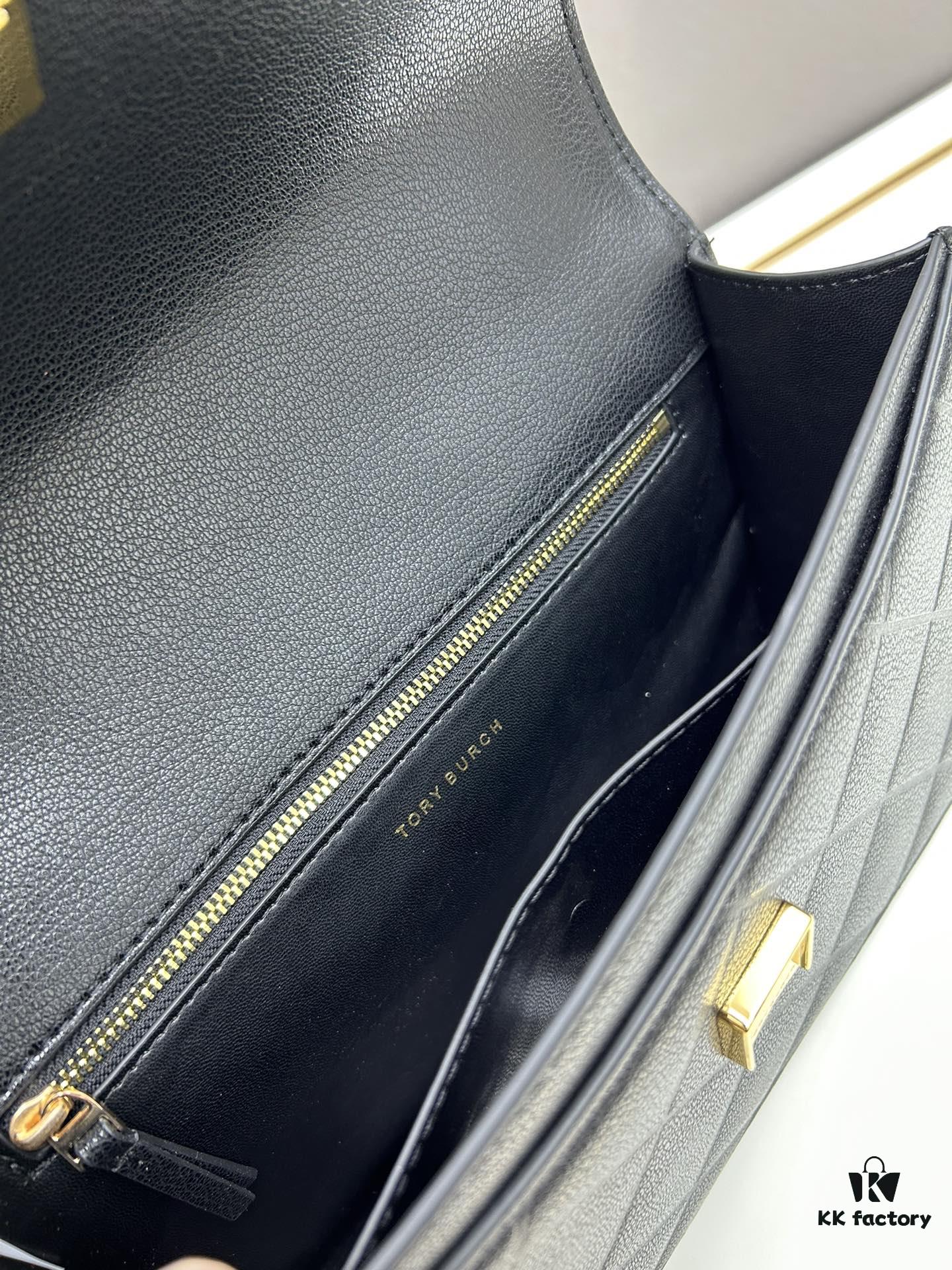 6930b2236e68136f4d9ad8db Large Size Authentic Quality New TORY BURCH Miller Peony Bag Made of Full Grain Calfskin Leather with Signature Gold-Tone Double-T Logo