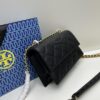6930b22a6e68136f4d9ad8e6 TORY BURCH Miller Leather Accordion Bag - Genuine Calfskin with Logo Detail