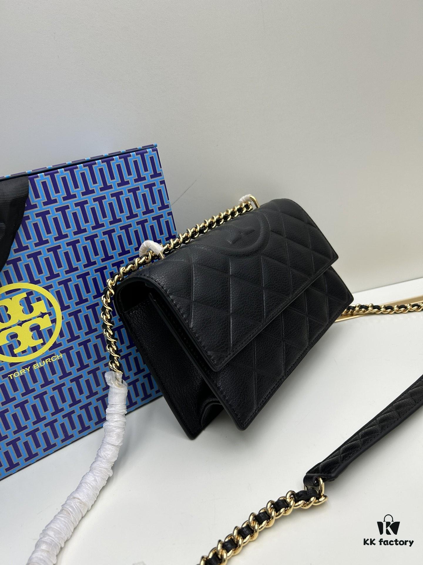 6930b22a6e68136f4d9ad8e6 TORY BURCH Miller Leather Accordion Bag - Genuine Calfskin with Logo Detail