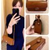 Tory Burch Robinson Rectangular Shoulder Bag, Full Leather Series, New Arrival with Attention to Detail