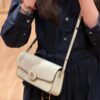 Tory Burch Robinson Rectangular Shoulder Bag, Full Leather Series, New Arrival with Attention to Detail