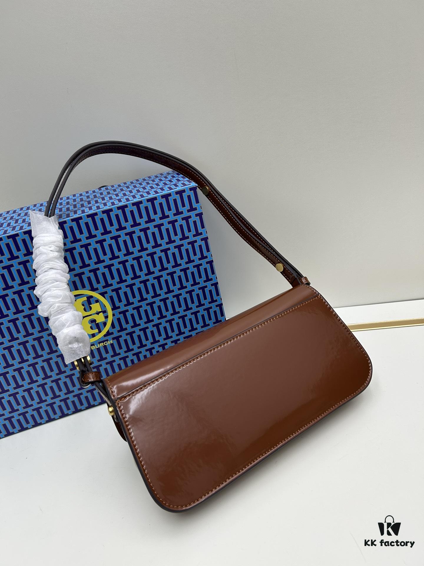 6930b2436e68136f4d9ad914 Tory Burch Robinson Rectangular Shoulder Bag, Full Leather Series, New Arrival with Attention to Detail