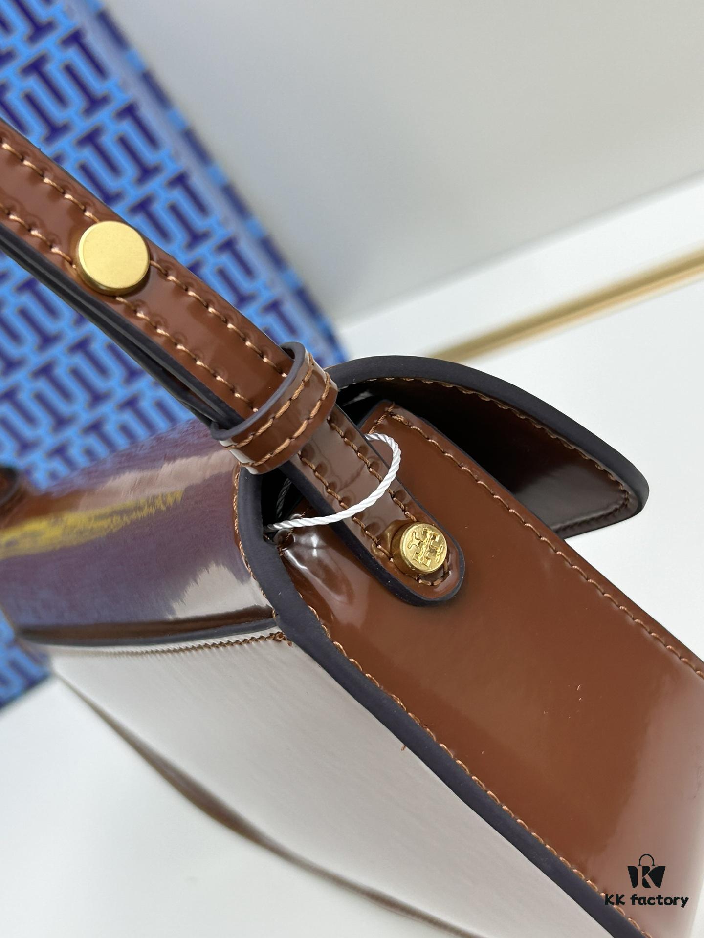 6930b2446e68136f4d9ad915 Tory Burch Robinson Rectangular Shoulder Bag, Full Leather Series, New Arrival with Attention to Detail