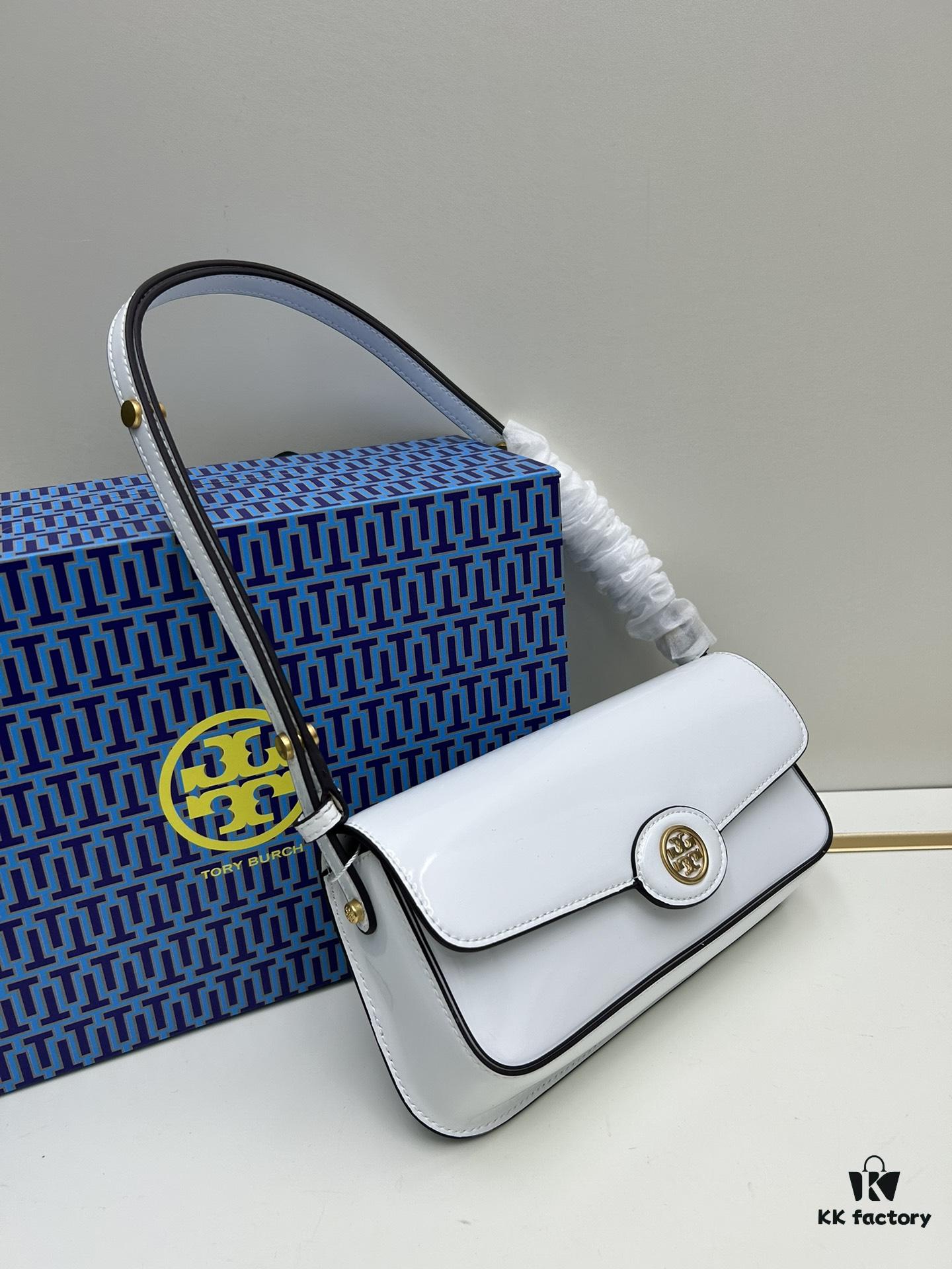 6930b2486e68136f4d9ad91c Tory Burch Robinson Rectangular Shoulder Bag, Full Leather Series, New Arrival with Attention to Detail