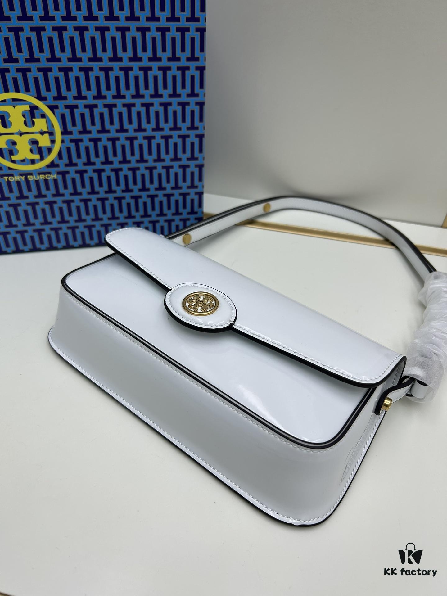 6930b24b6e68136f4d9ad920 Tory Burch Robinson Rectangular Shoulder Bag, Full Leather Series, New Arrival with Attention to Detail